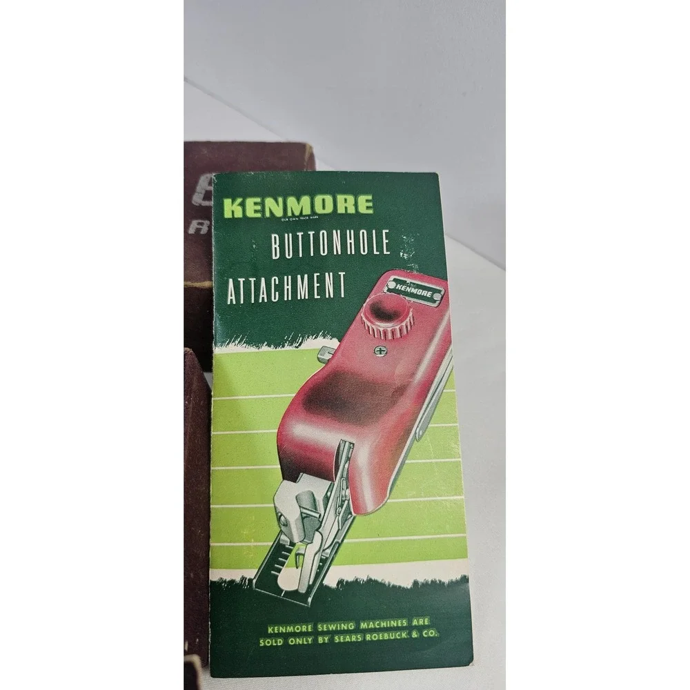 Vintage Kenmore Sew Buttonholer Attachment 4 Template Book Box 60706 Greist‎